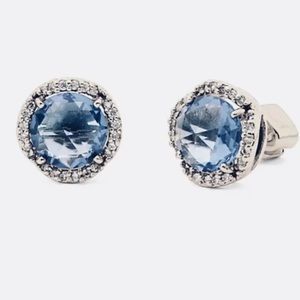 Kate Spade That Sparkle Pave Round Silver Studs